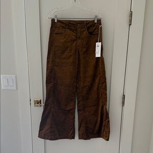 Pilcro Anthropologie Golden Brown Corduroy Trousers